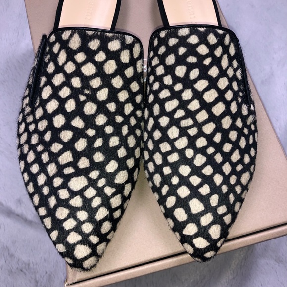 NWT Jenni Kayne Genuine Calf Hair Mule in Black Honey Giraffe Size 6 avail - Picture 8 of 14